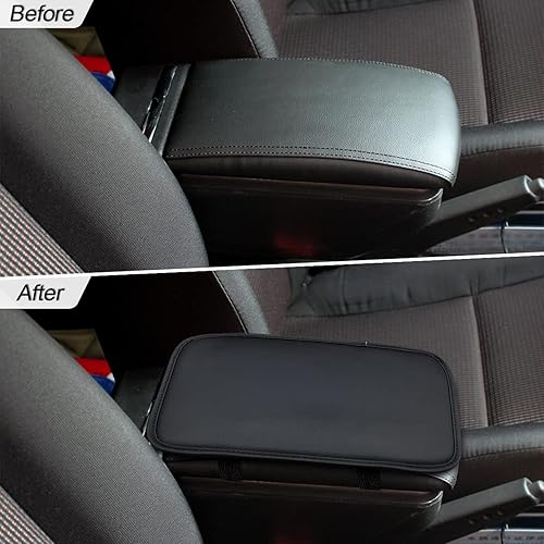 Miniatura 117 de Cojín de cuero para consola central de automóvil, 11.4 x 7.4 pulgadas, impermeable, funda para reposabrazos, accesorios de protección