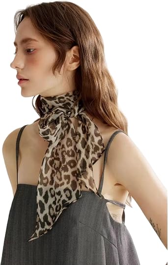 100% Mulberry Silk Georgette Scarf Lightweight, Sheer & Luxuriously Flowy