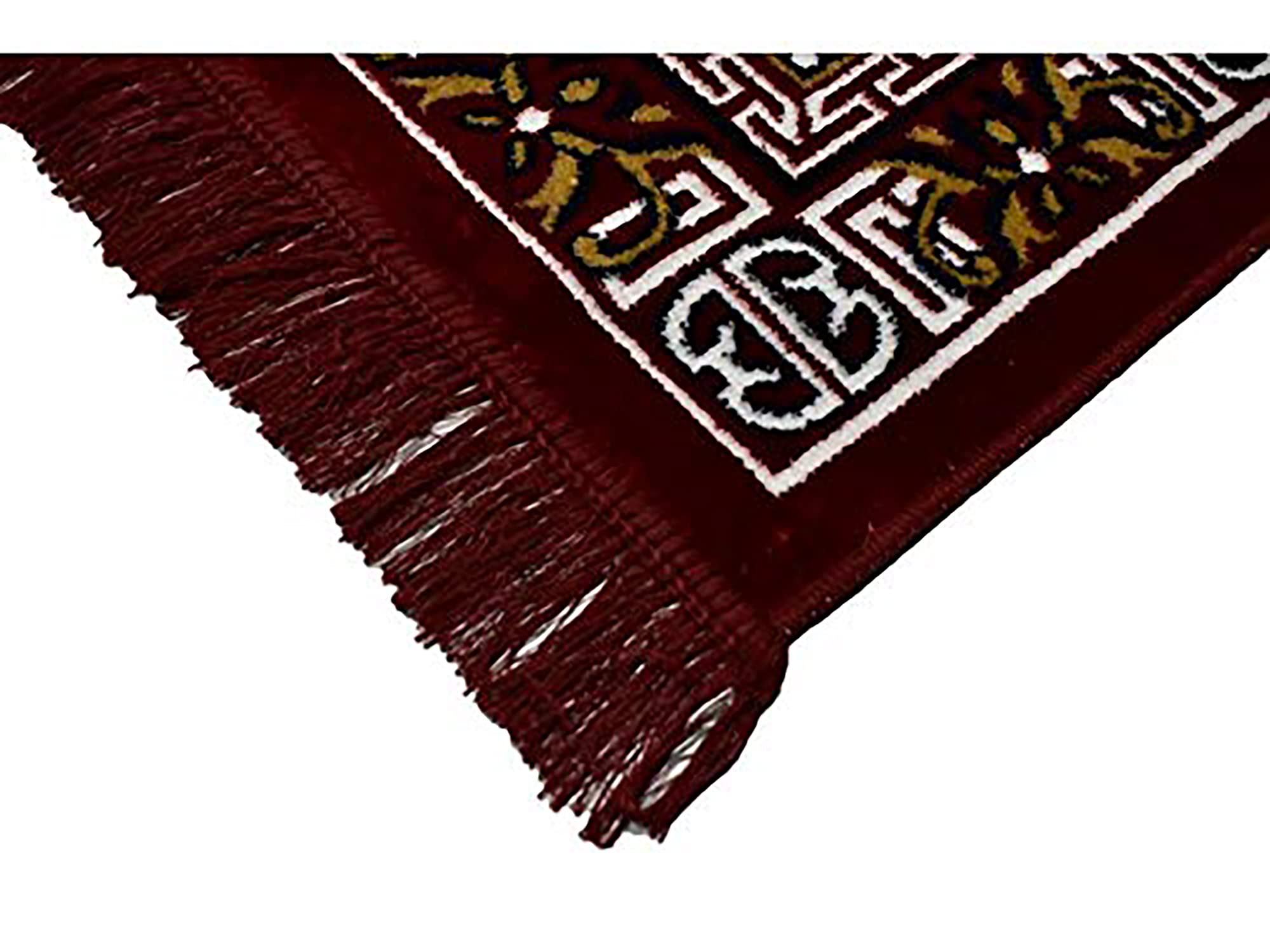 Homitecture Polyester Fabric Multipurpose Pooja Mat (Maroon Red, Standard) 2