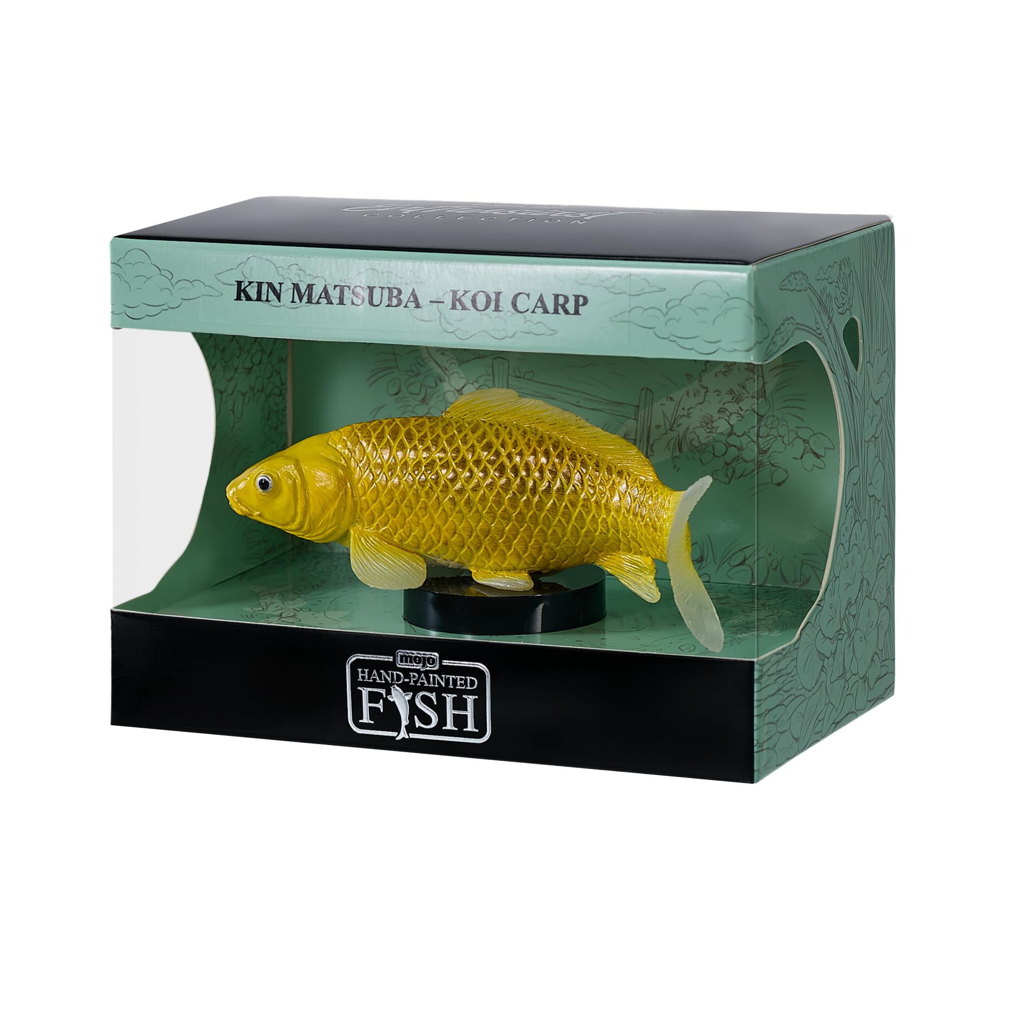 MOJO | Kin Matsuba Koi Carp Hand-Painted Fish Figurine, Golden Coloured Decorative Model, Enthusiast Collection Series 1, Japanese Style (Kin Matsuba Koi Carp)