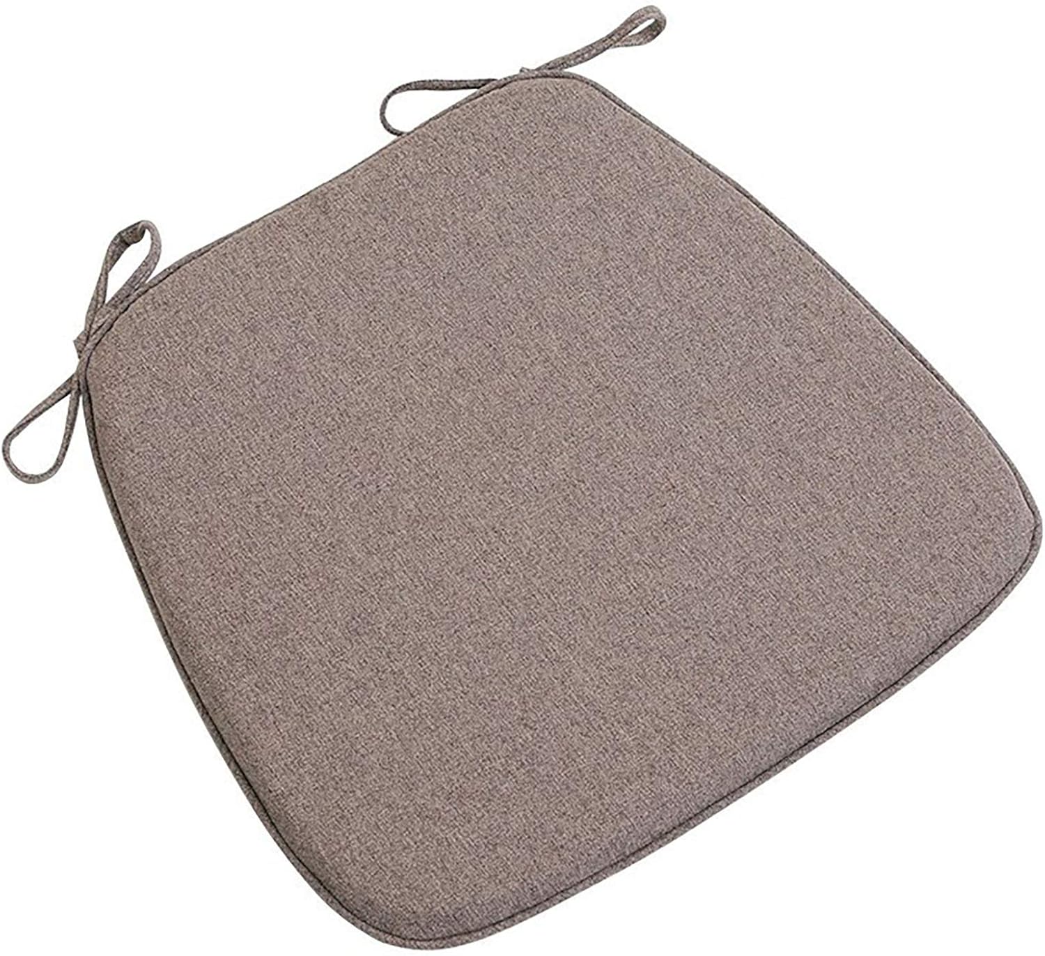 Dining Chair Cushion with Strap,Linen Sponge Filled Chair Pad Removable and Washable Cushion,for Home Chair Office Garden Seat Cushions-Blue 42x40x3cm