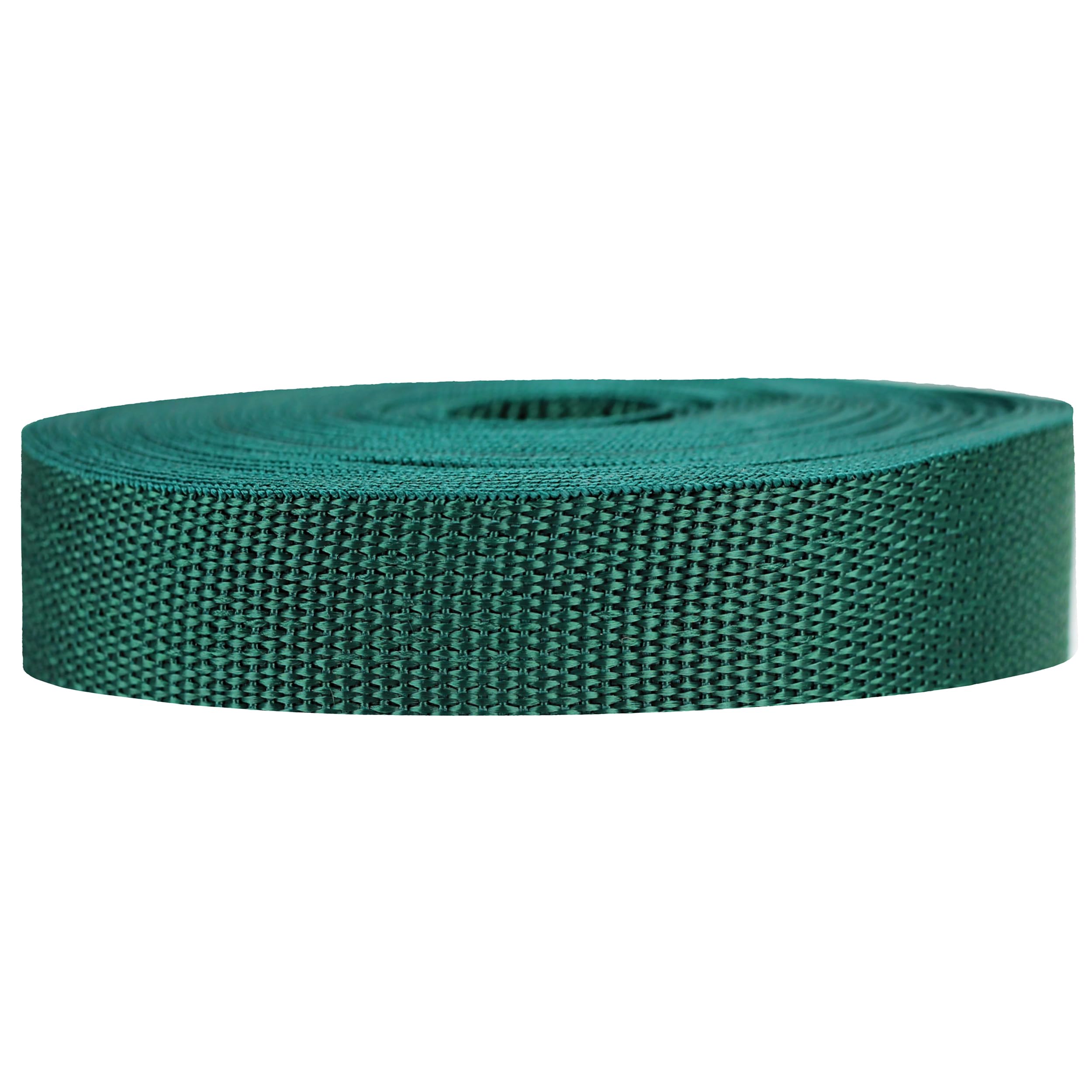Strapworks Lightweight Polypropylene Webbing - Poly Strapping for Outdoor DIY Gear Repair, Pet Collars, Crafts - 1 Inch x 25 Yards - Forest Green