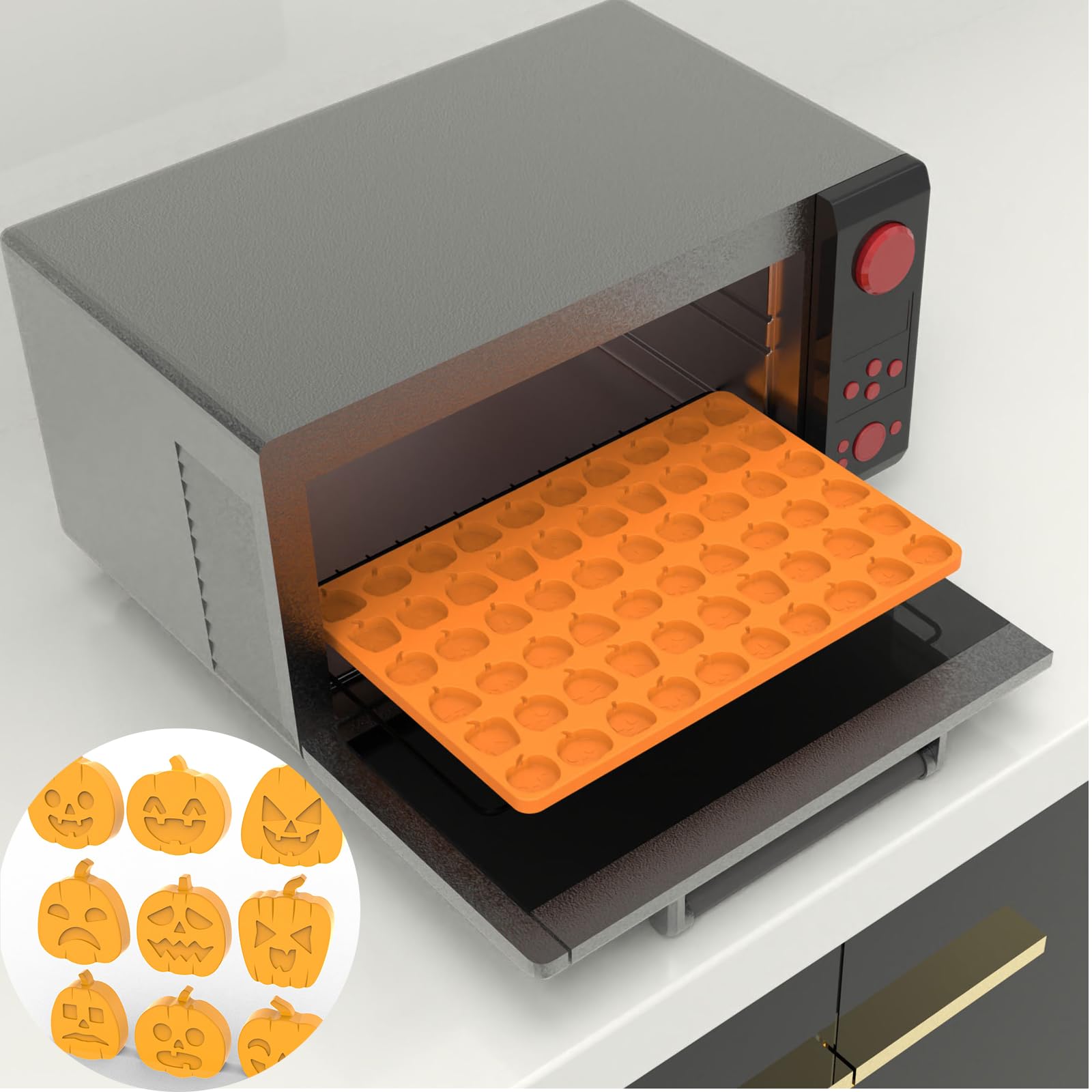 One Piece Cute Dog Biscuits Baking Mould Unqiue Pumpkin Shaped Baking Mold Special Various Styles Pet Treats Baking Mold for DIY Dog Treats Chocolate - Image 4