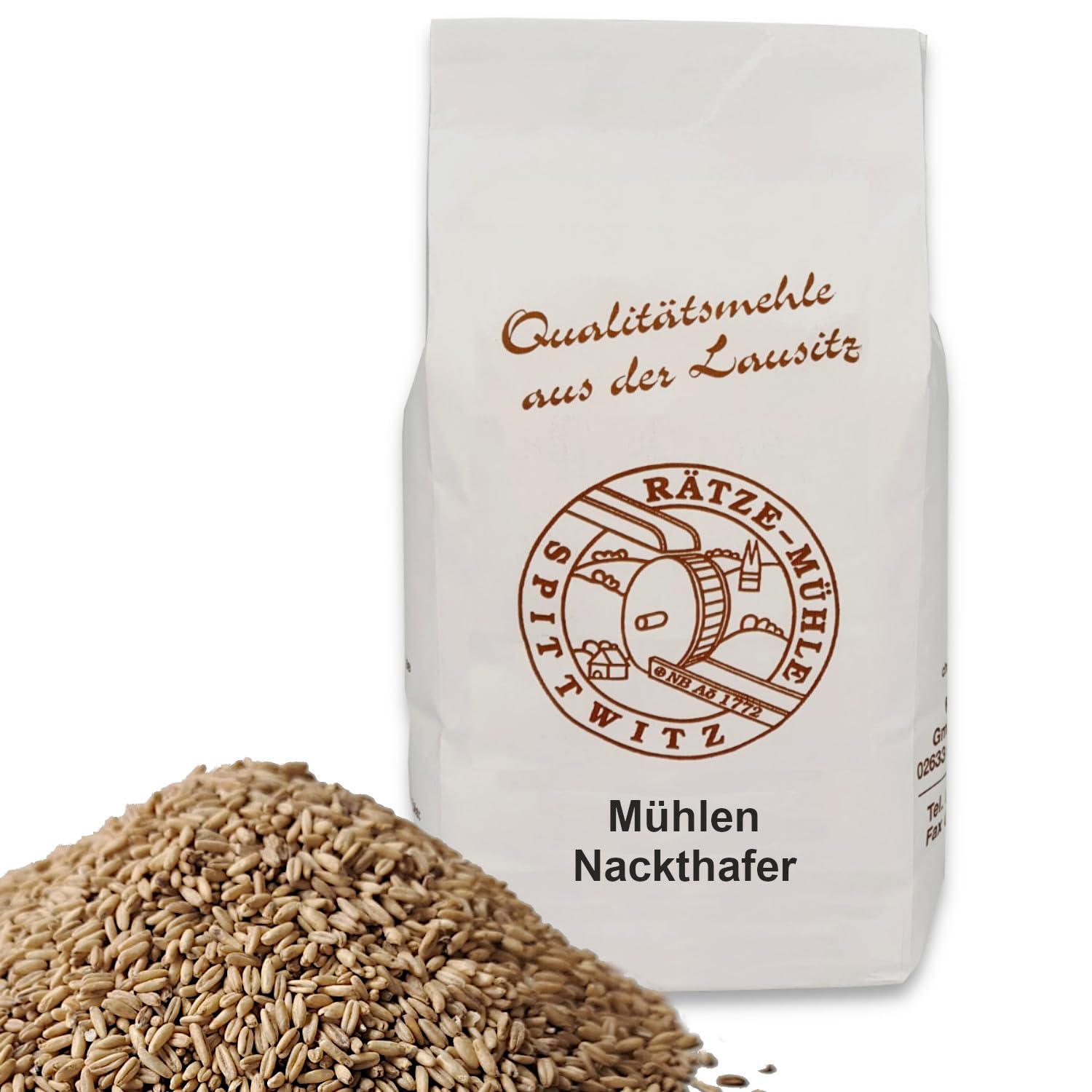 Nackthafer ganzkörnig 25kg von Rätze-Mühle ganze Körner Kerne 100% regional naturbelassen
