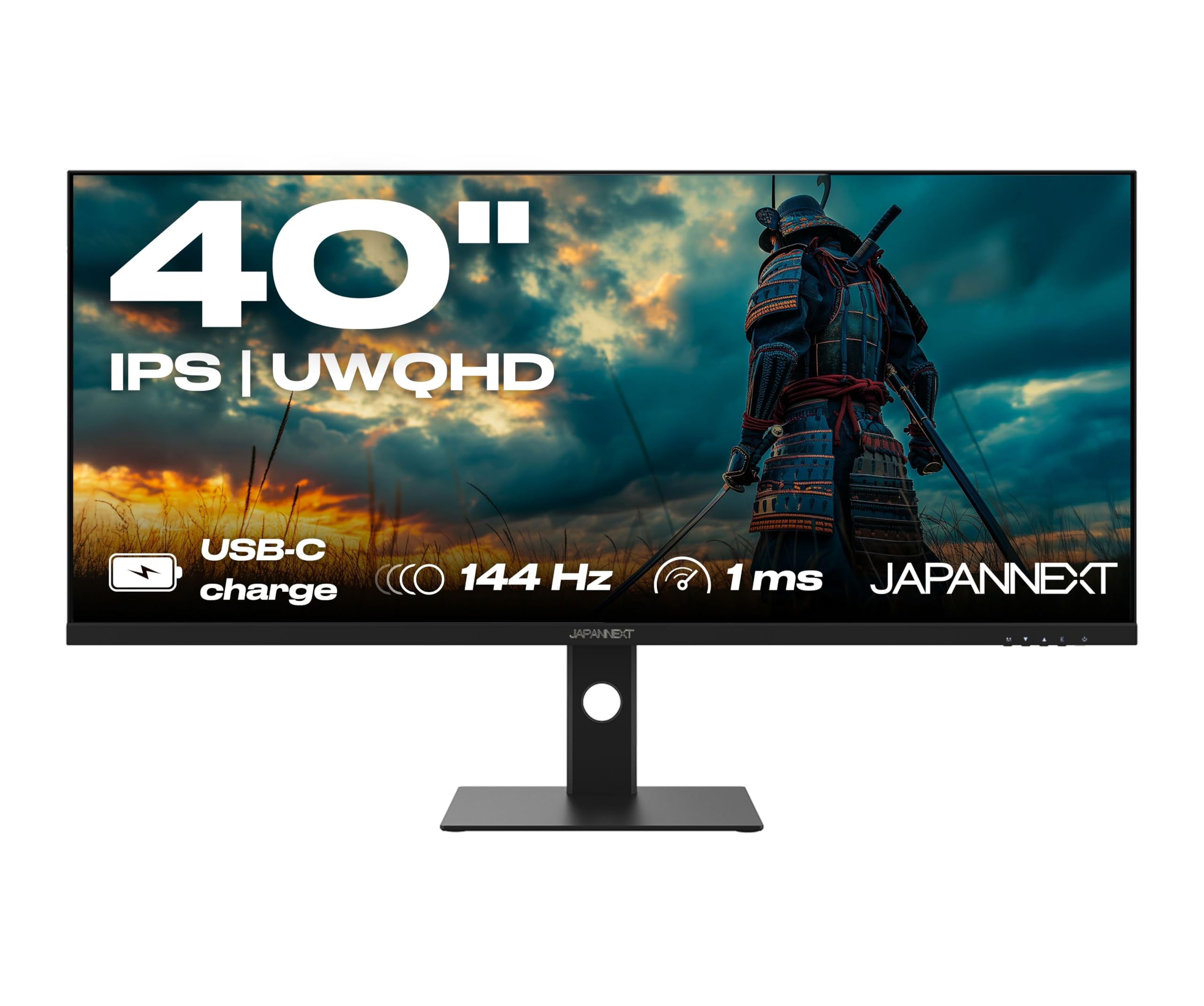JapanNext Gaming 40” 144hz 1ms IPS UWQHD (3440x1440) | Ricarica tramite USB-C (90W) Inclinazione regolabile Altoparlanti integrati | G-Sync/FreeSync | JN-IPS401UWQHD144-C90W
