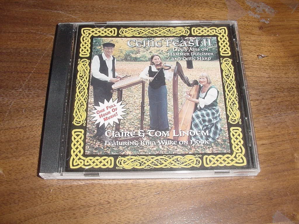 Celtic Feast II: Claire and Tom Lindem Featuring Kira Wilke on Fiddle - Lively Airs on Hammer Dulcimer and Celtic Harp