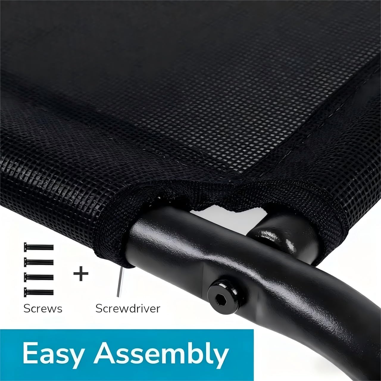 Elevated Dog Bed, Cooling Raised Pet Cot with Durable Textilene Mesh Fabric, Breathable Mat, No-Slip Feet, Dog Cot Indoor or Outdoor Use 50 * 31 * 8in