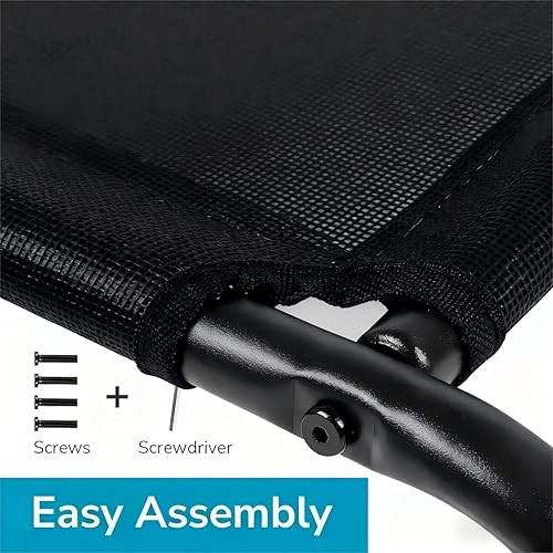 Miniatura 4 de Cama elevada para perro, cuna elevada para mascotas con tela de malla de textileno duradera, alfombrilla transpirable, pies antideslizantes, cuna