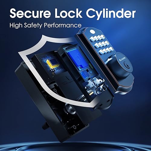 Miniatura 2 de Keyless Entry Door Lock - Electronic Deadbolt Lock with Keypads, Auto Lock, 50 User Codes, Security Waterproof Smart Lock Easy to Install, Ideal for