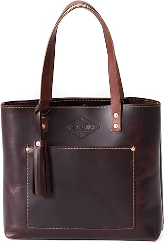 Deluxe Leather Tote Bag for Women, Leather Handbag, Leather Purse, Monogram Tote, Made in the USA