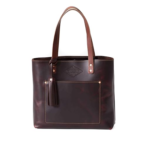 Deluxe Leather Tote Bag for Women, Leather Handbag, Leather Purse, Monogram Tote, Made in the USA