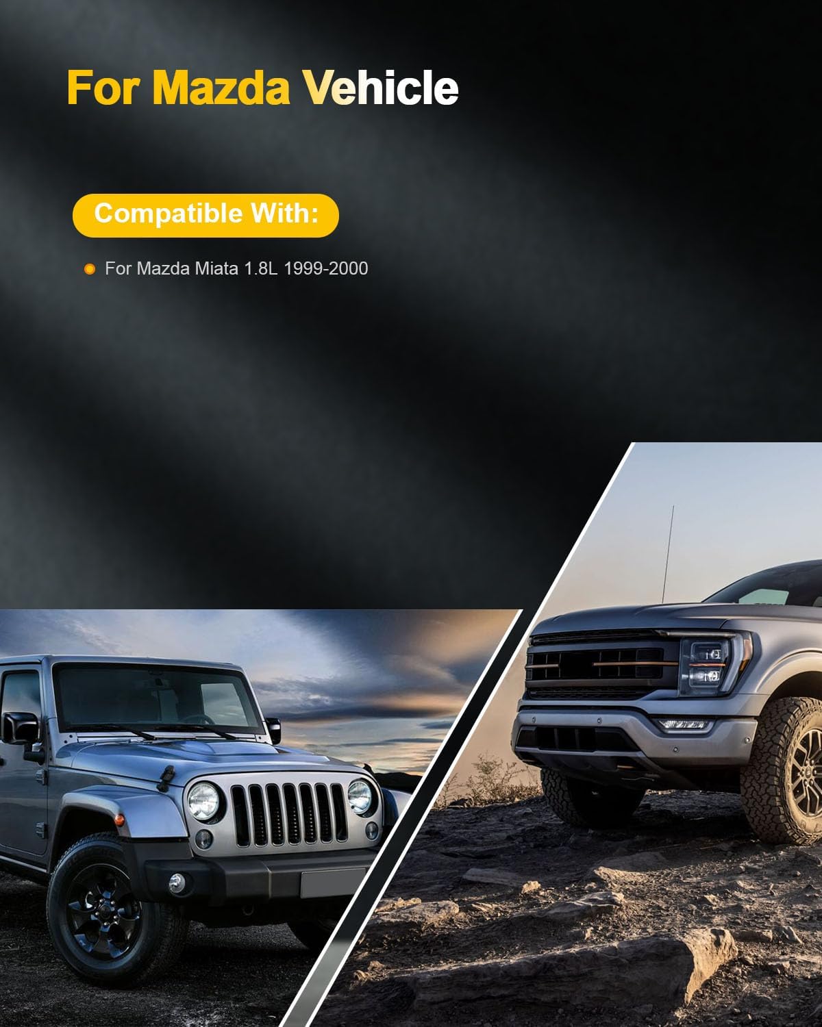 OCPTY Ignition Coils Compatible 1999-2000 for Mazda Miata 1.8L/L4 4+4-Pins Coil Packs Replacement: UF343 1 Ignition Coils with 6 Iridium Spark Plugs PCS