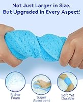Vista 5 de Temede Esponja de lavado de autos, esponjas multiusos grandes para limpieza, kit de limpieza de espuma de 2.4 pulgadas de grosor, esponjas