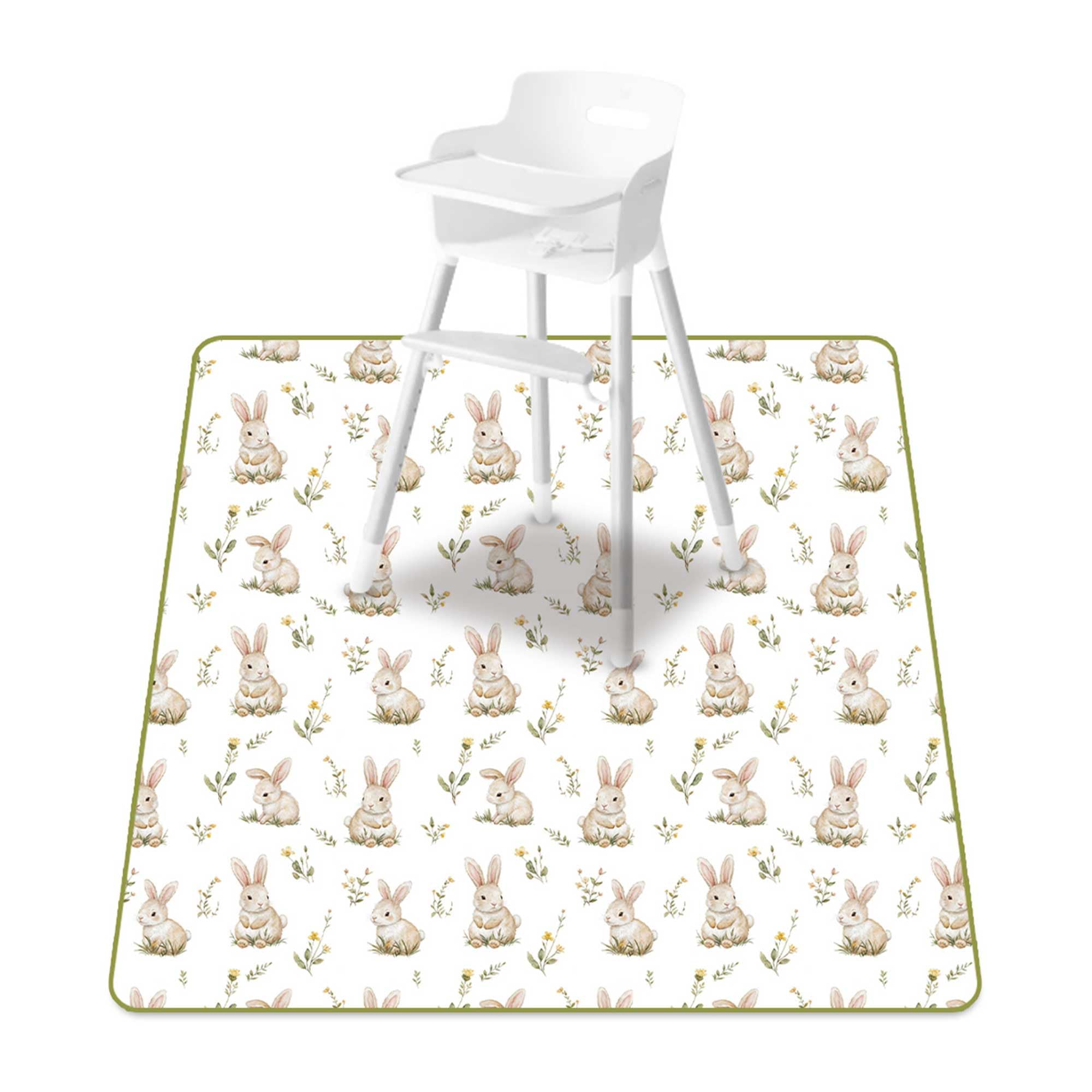 Baby Splat Mat for Under High Chair, 51 x 51 Inch