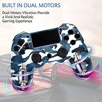 Vista 5 de SHEPUDRUC Wireless Controller for PS4, 2 Pack Remote Control Compatible with P4/Slim/Pro with Dual Vibration/Audio/Six-axis Motion Sensor/Game
