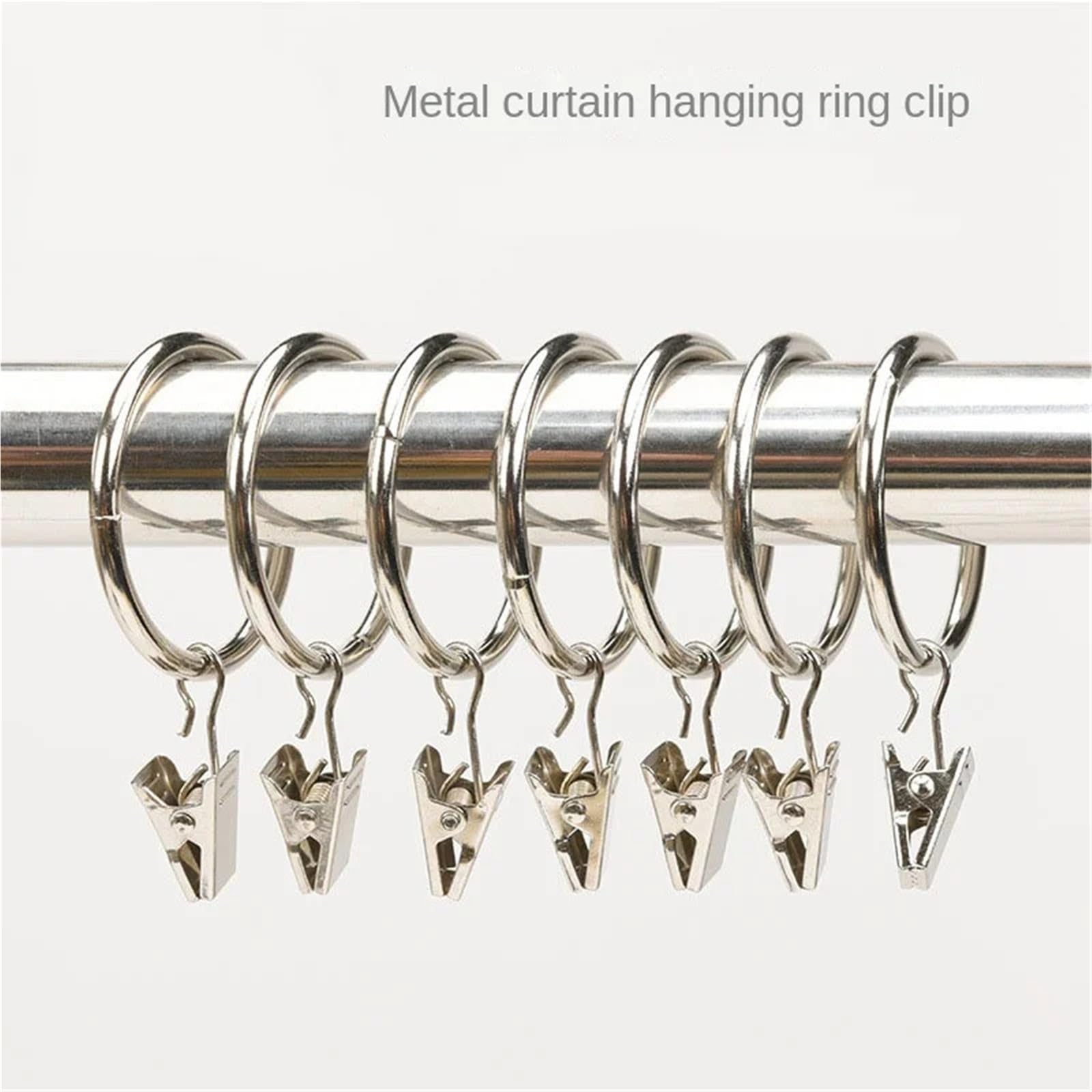 Metall-Duschvorhang-Clips, dekorative Vorhangringe für Zuhause, Retro-Wäscheklammer-Schnallen, Badezimmer-Haken-Zubehör (Farbe 2, Größe 3,5 x 32 mm)