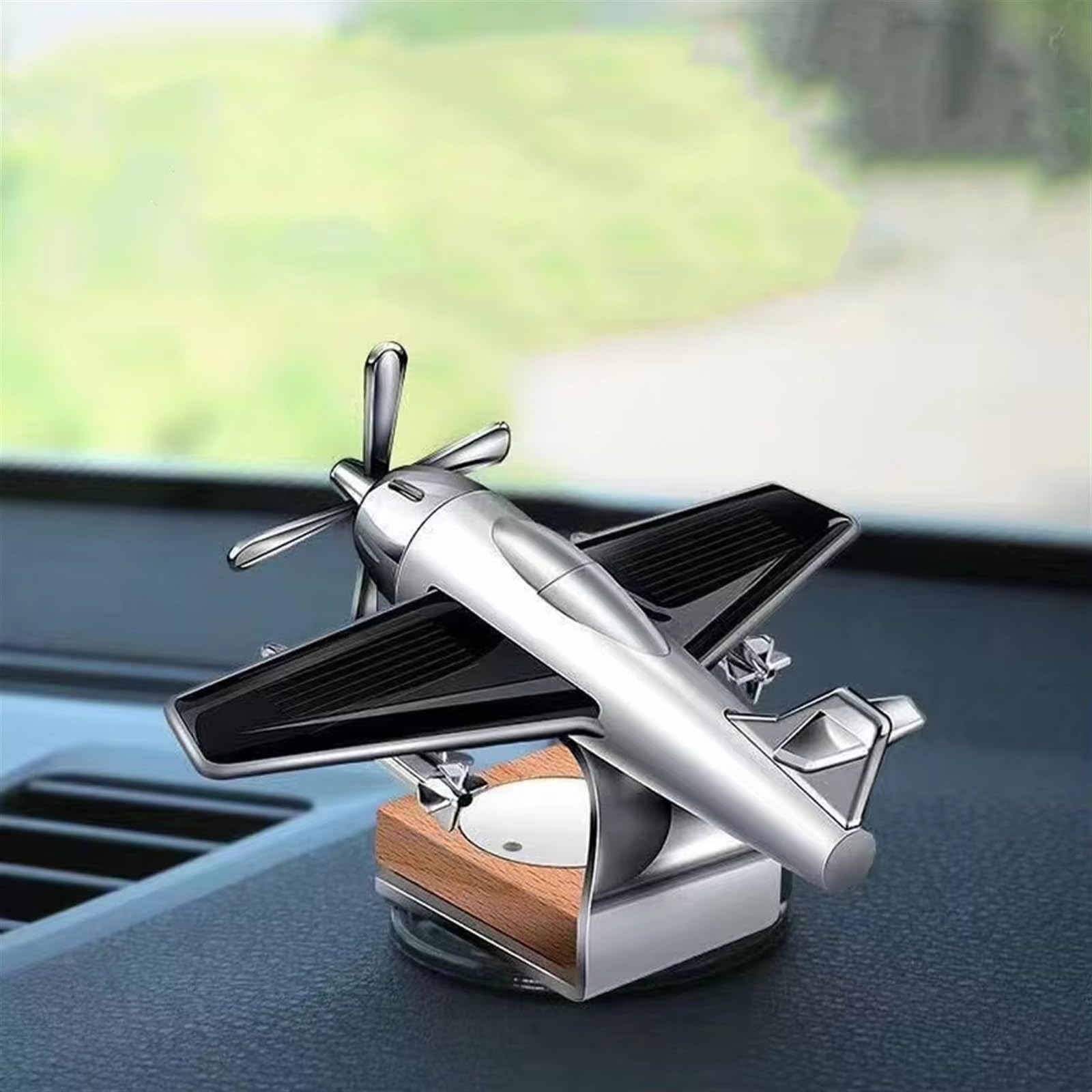 Voiture Intérieur Désodorisant Voiture Décoration Solaire Mini Parfum Voiture Désodorisant Ornement Voiture Accessoires Voiture Intérieurs Voiture(Argent)