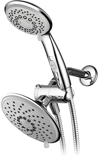 Miniatura 9 de HotelSpa - Cabezal de ducha (6 pulgadas4 pulgadas, ultralujoso, 3 vías, con espiral gris, con interruptor de pausa de encendido y apagado patentado