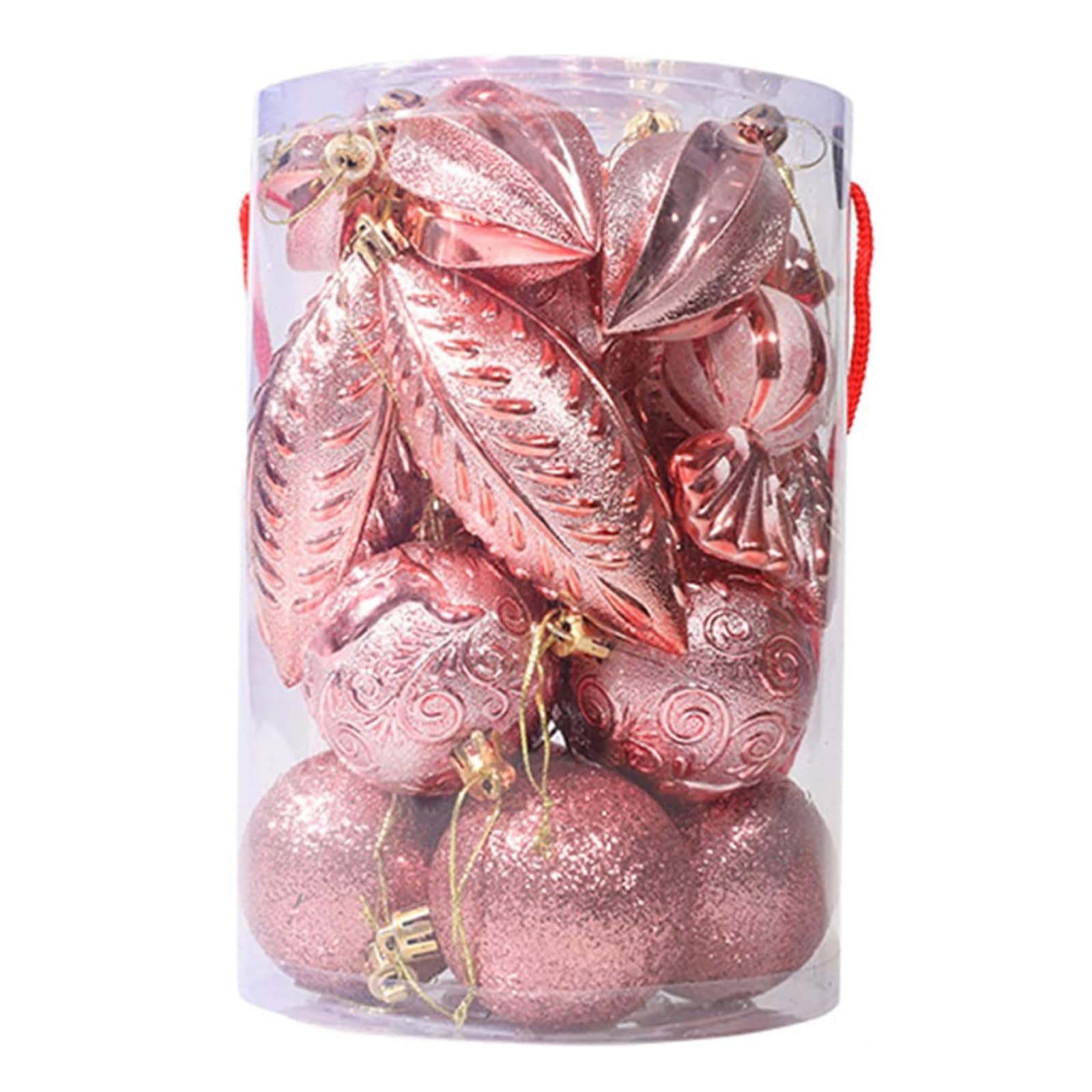 Adornos navideños 21 PCS Adornos para árboles de Navidad, Juego de Colgantes para decoración de árboles de Navidad, Adorno de Bolas de Navidad de plástico para decoración de Fiestas navideñas