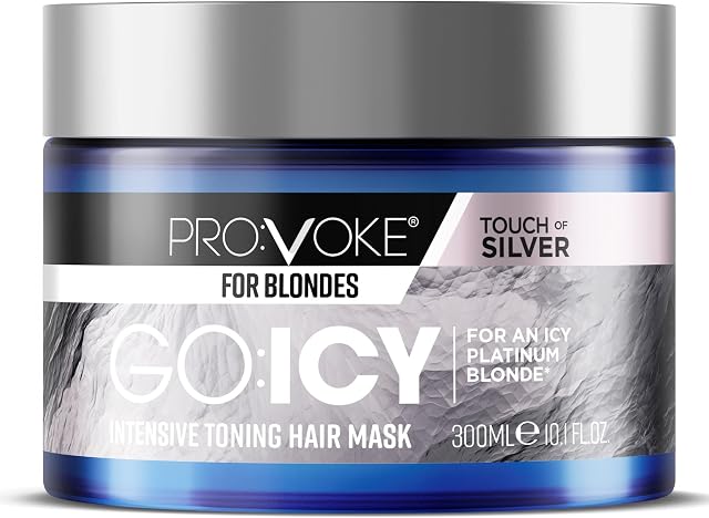 PROVOKE Go Icy Intensive Toning Hair Mask 300ml *NEW* Intensely Brightens Blonde, White & Grey Hair For An Extra Bright Icy Platinum Effect