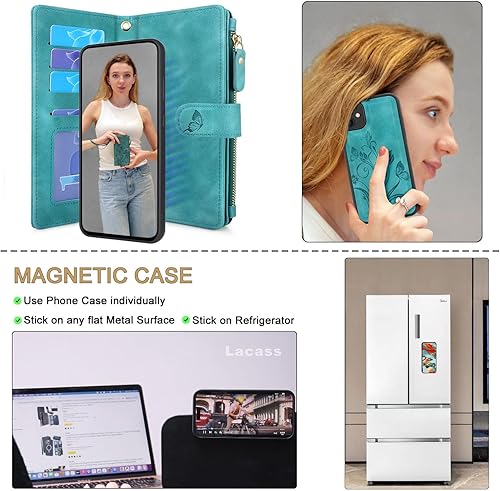 Miniatura 3 de Lacass Funda compatible con iPhone 11 de 6.1 pulgadas ranura para tarjeta Soporte para dinero en efectivo para tarjetas de identificación, bolsillo