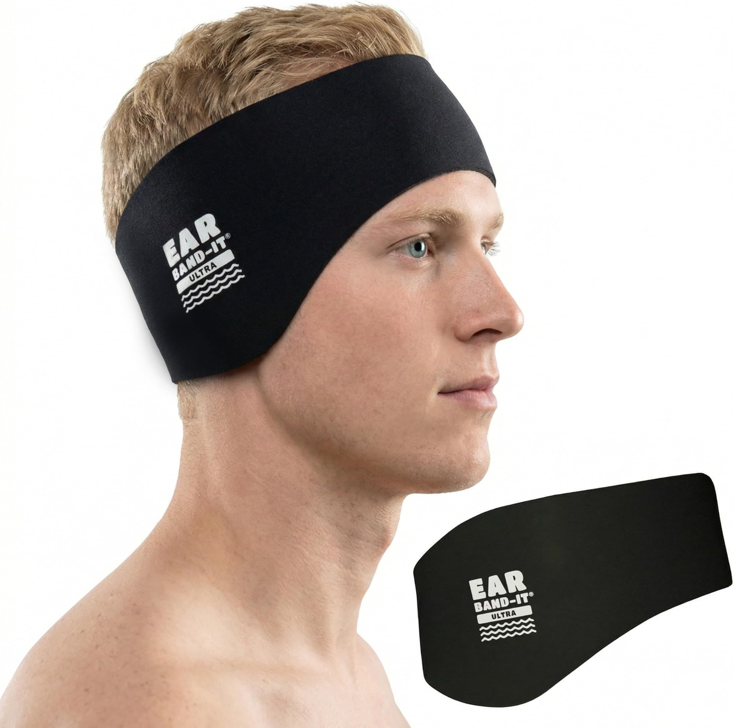 Earvolution Ear Band-It Ultra Swimming Headband for Kids and Adults - Invented by Ear, Nose, and Throat Physician - Custom Anti-Slip Grip Neoprene Maximizes Protection, 13 Color Options, 3 Sizes