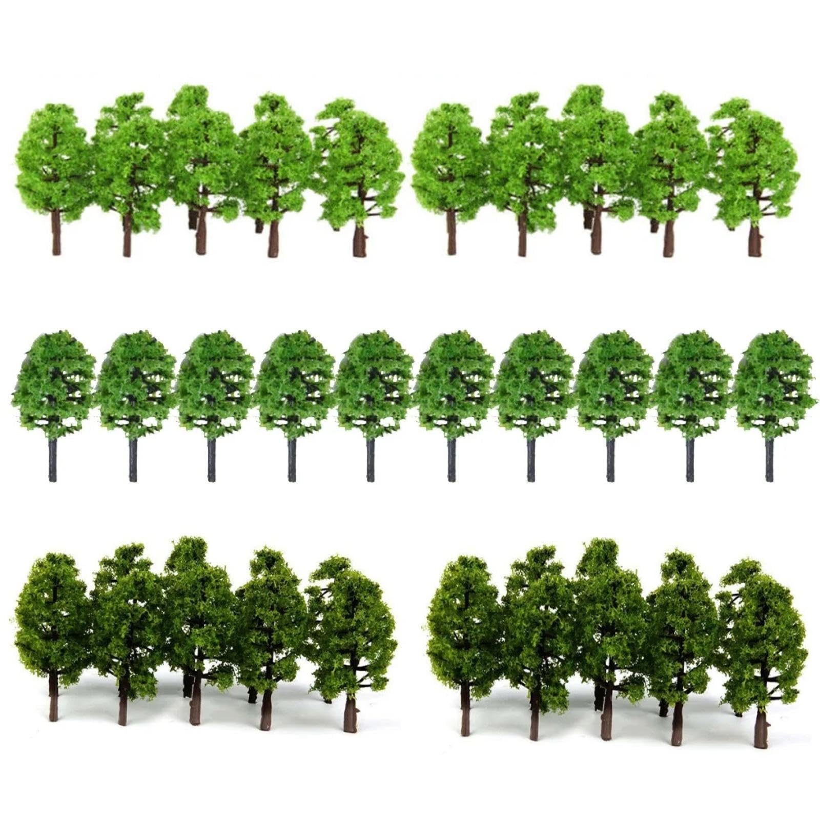 Modélisme ferroviaire sans arbres dégarnis : kit de 30 arbres miniatures 3,5 cm micro paysage