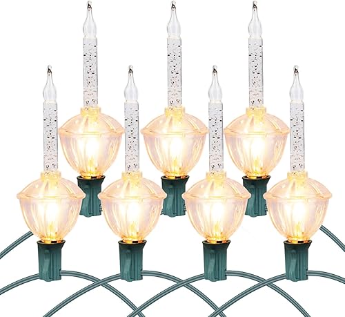 Tira de luces de burbujas de Navidad  Cadena de luces de Navidad de 20.5 pies con 20 bombillas de luces de Navidad, luces decorativas de burbujas