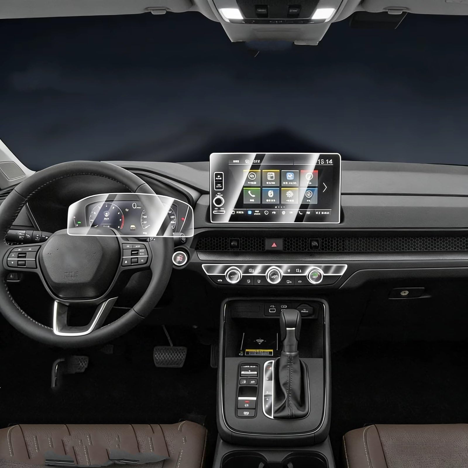 Kompatibel Mit CR-V 2026, Auto-GPS-Displayschutz, Displayschutzfolie, Armaturenbrett-Displays, Konsolen-Innenraumschutz, HD-klar Schutzfolie Auto Navi(B)