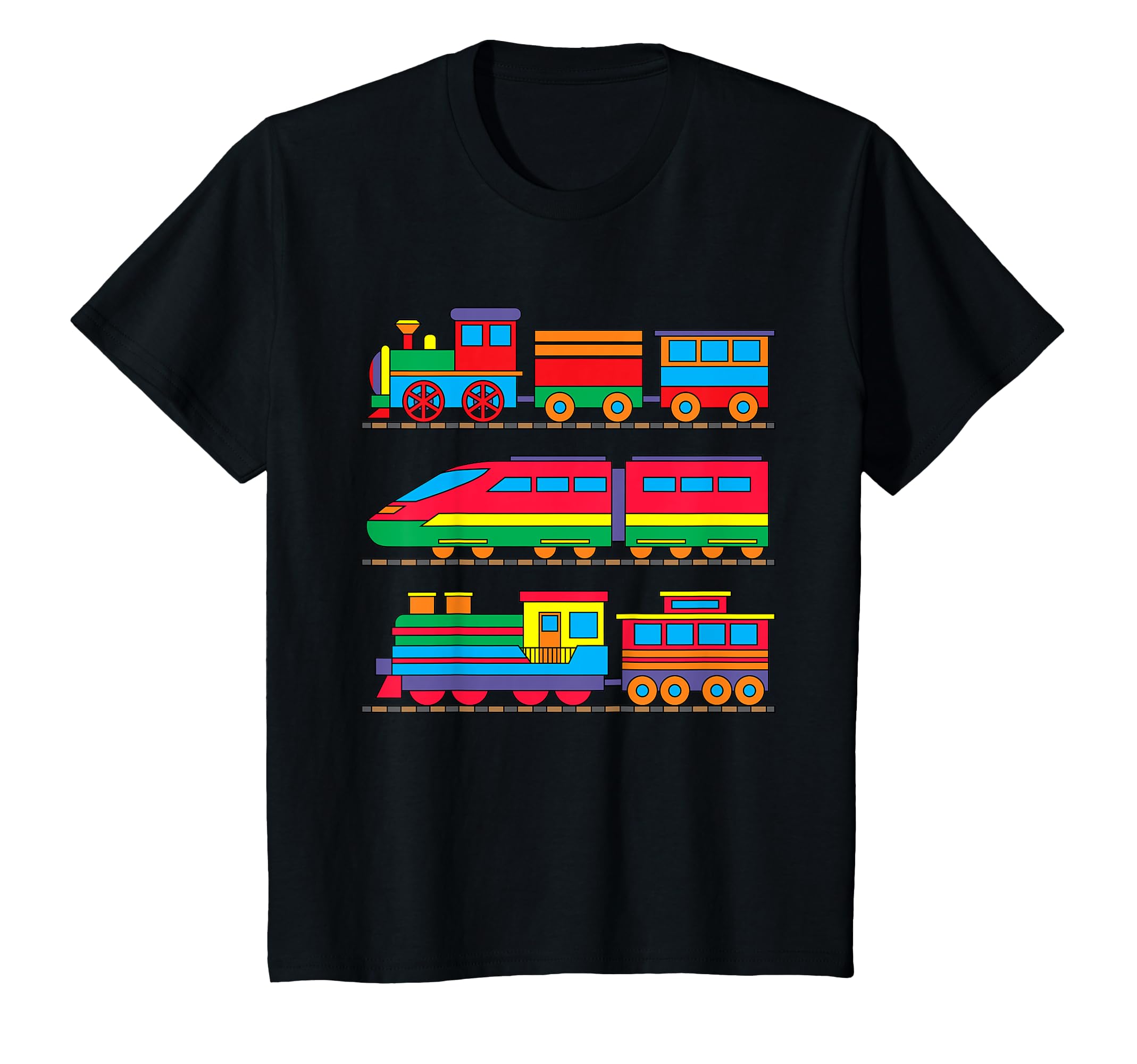 Kids Railway Children Locomotives Trains Steam Locomotive Diesel T-Shirt