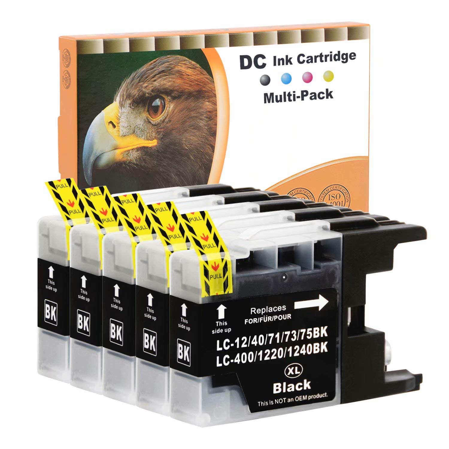 2 Pack Brother LC75BK Black Compatible High-Yield Ink Cartridges (Replaces LC71BK - View #2