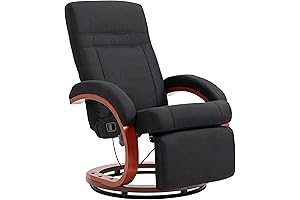 HOMCOM Executive RV Captain Chair, Adjustable Swivel Recliner with Footrest