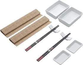 LYOR - Conjunto 10 Peças para Sushi de Bambu Kyoto