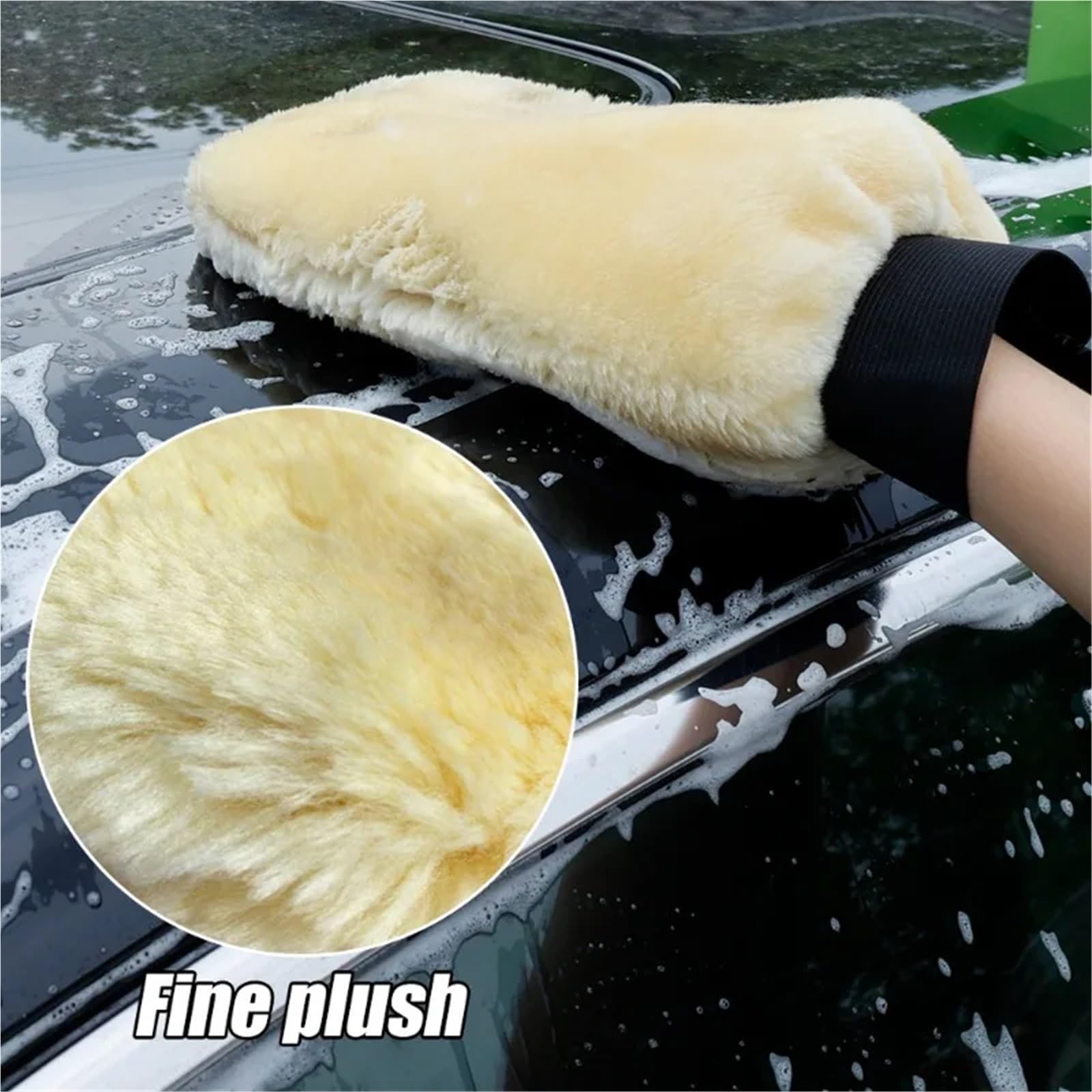 Guantes de Felpa para Lavado de Coches, Guantes Polares for Lavado de Coches, manopla Limpia Microfibra, 5/10 Uds., Color Beige(10pcs)