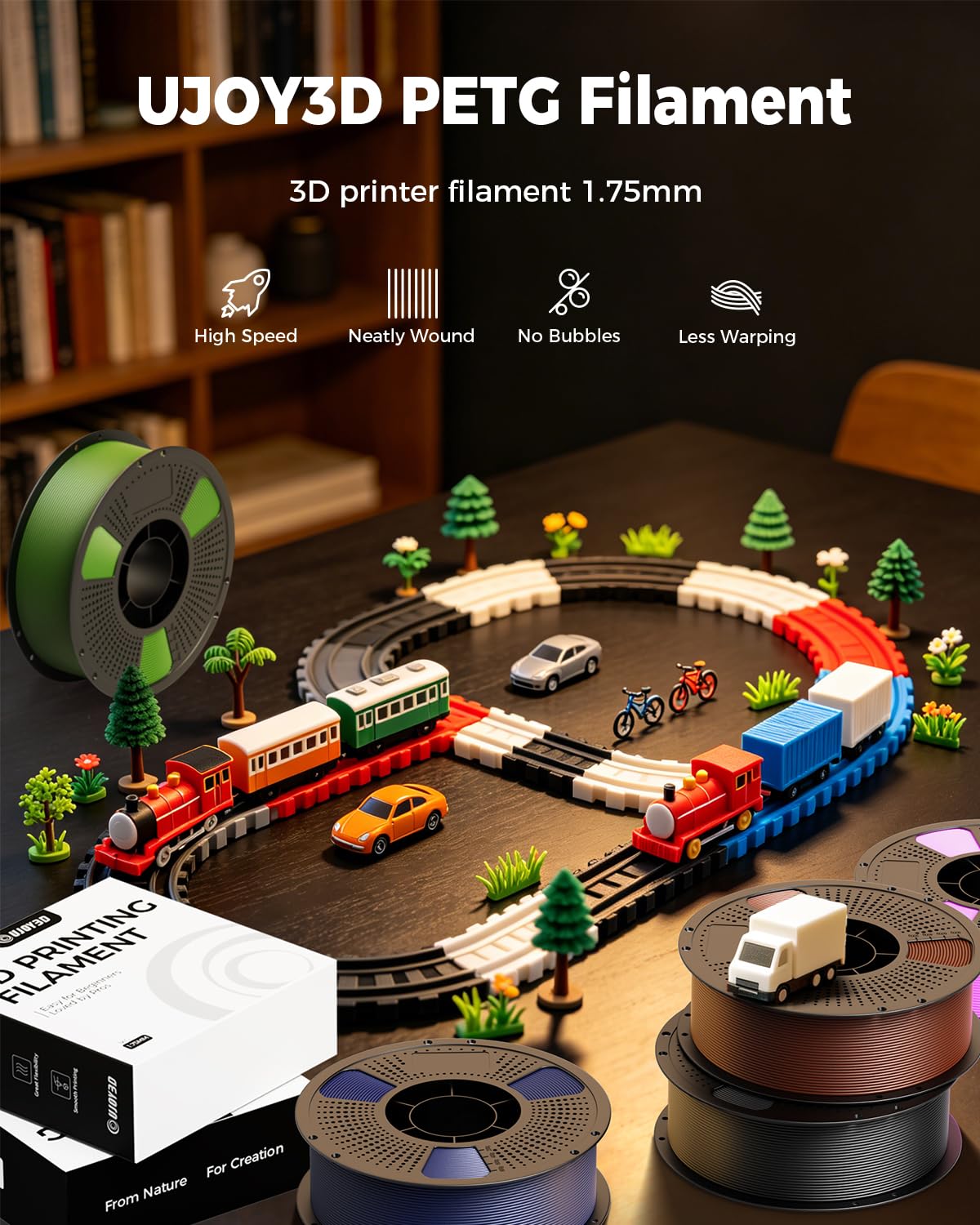 UJOY3D Multicolor PETG Filament - 10 Spools! -2 UJOY3D Multicolor PETG Filament - 10 Spools! -2