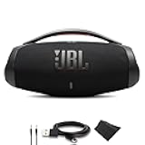 Boombox 3 - Portable Bluetooth Speaker, IPX7 Waterproof, 24 Hours of Playtime (Black) (JBLBOOMBOX3BLKAM) + AUX Cable + USB-C Cable + Microfiber Cloth