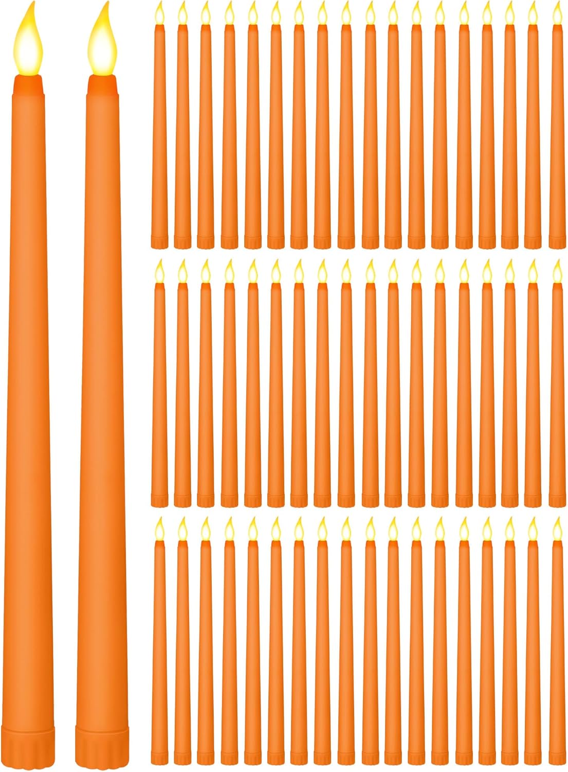 Funtery 48 Pcs Flameless LED Taper Candles Fake Candles