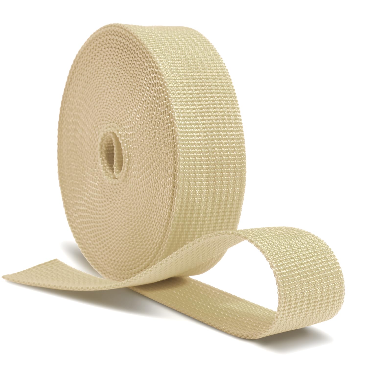 CooBigo 12 Yards Webbing 3/4" &amp; 1" &amp; 1.5" &amp; 2" Polypropylene Webbing Strap 3/4 Inch 1 Inch 1.5 Inch 2 Inch Wide Webbing Strapping for Bags/Lawn Chair/Pool Solar Cover DIY Crafting