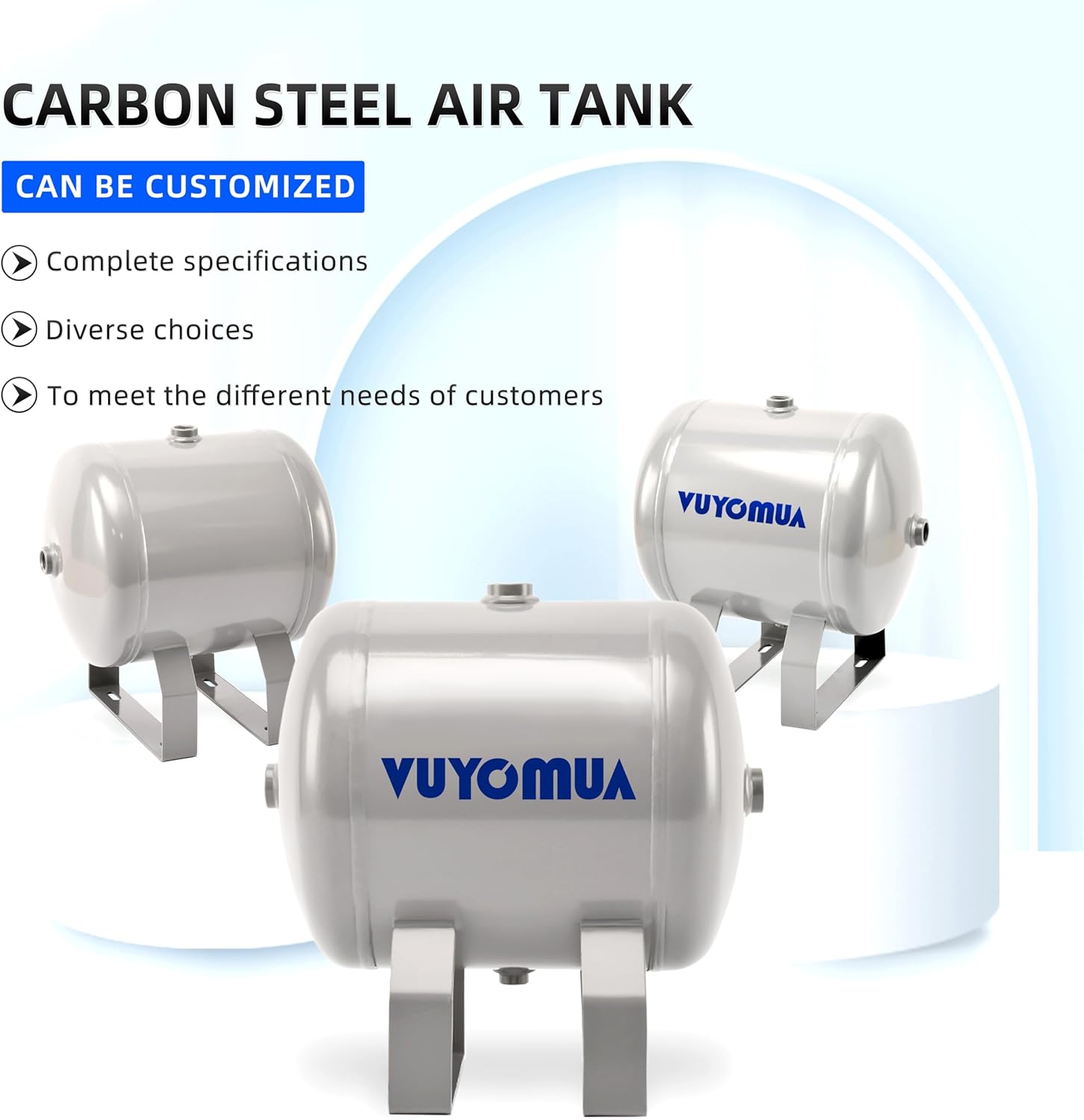 Carbon Steel High Pressure Mini Small Portable Air Tank Air Reservoir Storage Tank (12L)