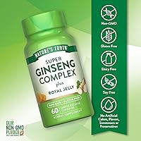 Vista 3 de Super Ginseng Complex 60 cápsulas con jalea real de extracto de ginseng sin OMG, suplemento sin gluten por Nature's Truth