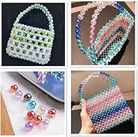 Vista 7 de 300 Pcs 8mm Acrylic Round Beads AB Colors Round Spacer Beads for Earring Bracelet Necklace Key Chains Jewelry DIY Craft Making(Clear AB)