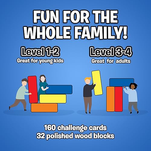 Miniatura 4 de The Uzzle Juego de mesa Stack Royale, juego de mesa familiar rápido y divertido para niños y adultos, juegos de rompecabezas de bloques de color