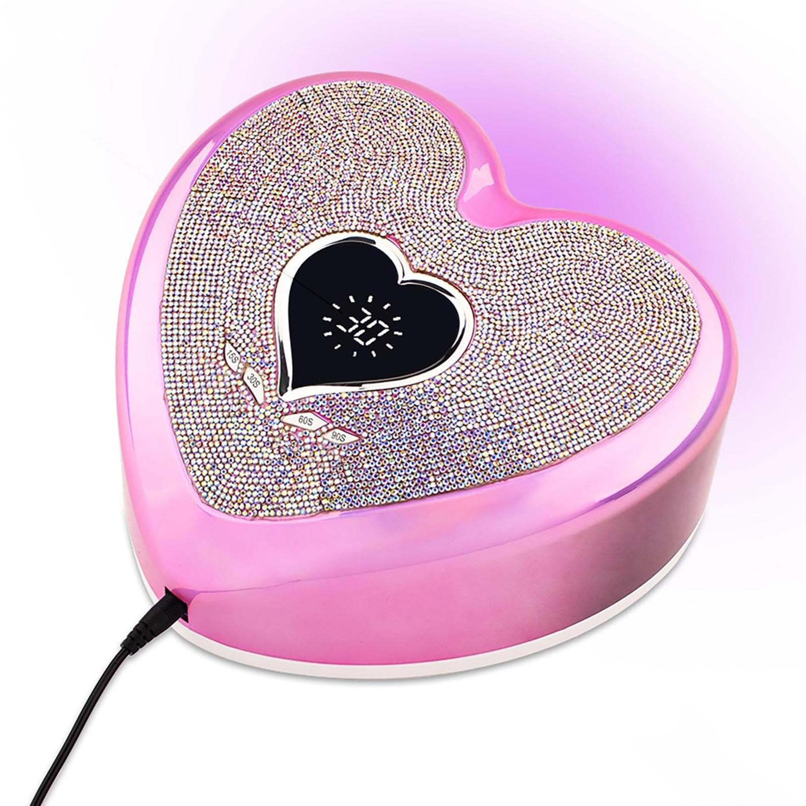 LED Suszarka do Lakieru Paznokci 96W Maszyna do Manicure z 39 Diodami LED | Szybko Utwardzająca Lampka Z 4 Trybami Czasowymi Dla Kobiet, Żon, Dziewczyn, Partnerów, Rodziny i
