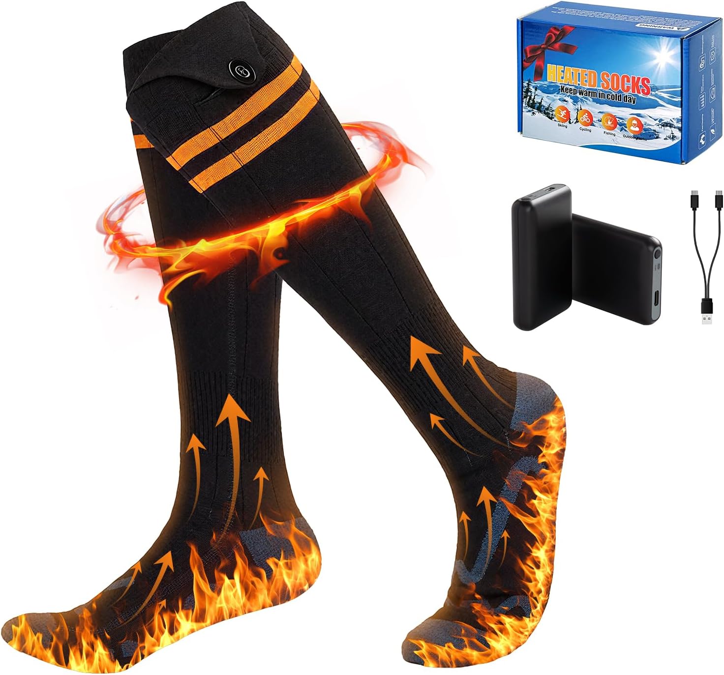 Warming Heated Socks for Men Women, Battery Powered Cold Weather Heat Socks - Image 8