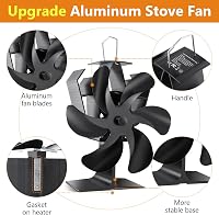 Xmasneed 6 lapátos kályha ventilátor hőmeghajtású, elektromosság nélkül, csendes működés 6