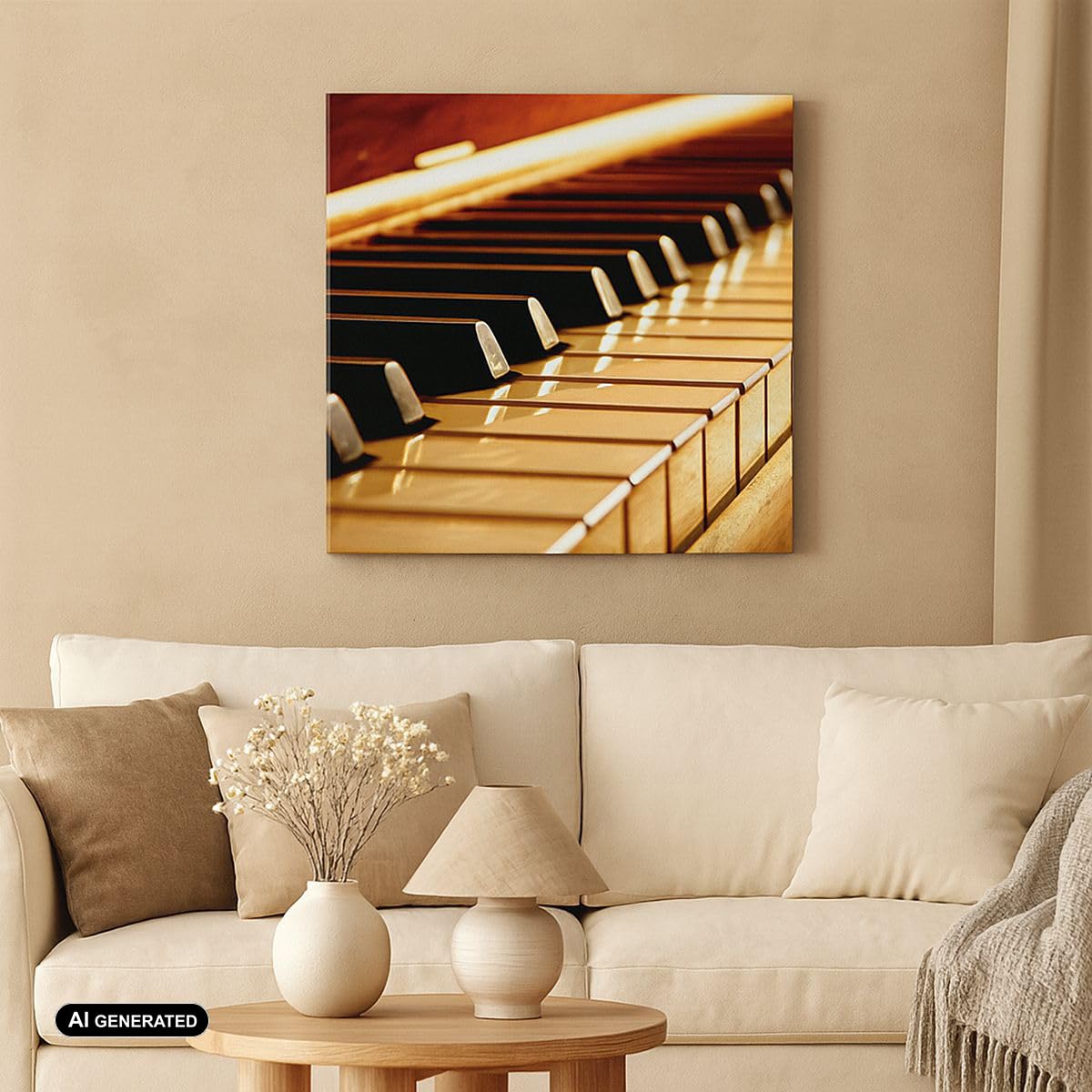 ARTTOR Bilder auf Leinwand 70x70cm Wandbild Musik - 2200 | Klavier Konzert Groß Wanddekoration Wohnzimmer Schlafzimmer Küche Wanddeko Wand Kunstdruck Wandkunst Wall Decor ARTTOR