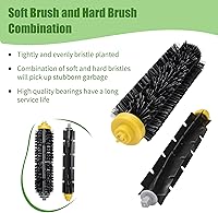 Vista 2 de LOVECO Kit de piezas de repuesto para iRobot Roomba 600 Series 694 692 690 614 680 660 651 650 y 500 Series 595 585 564 552,3 filtro, 3 cepillos