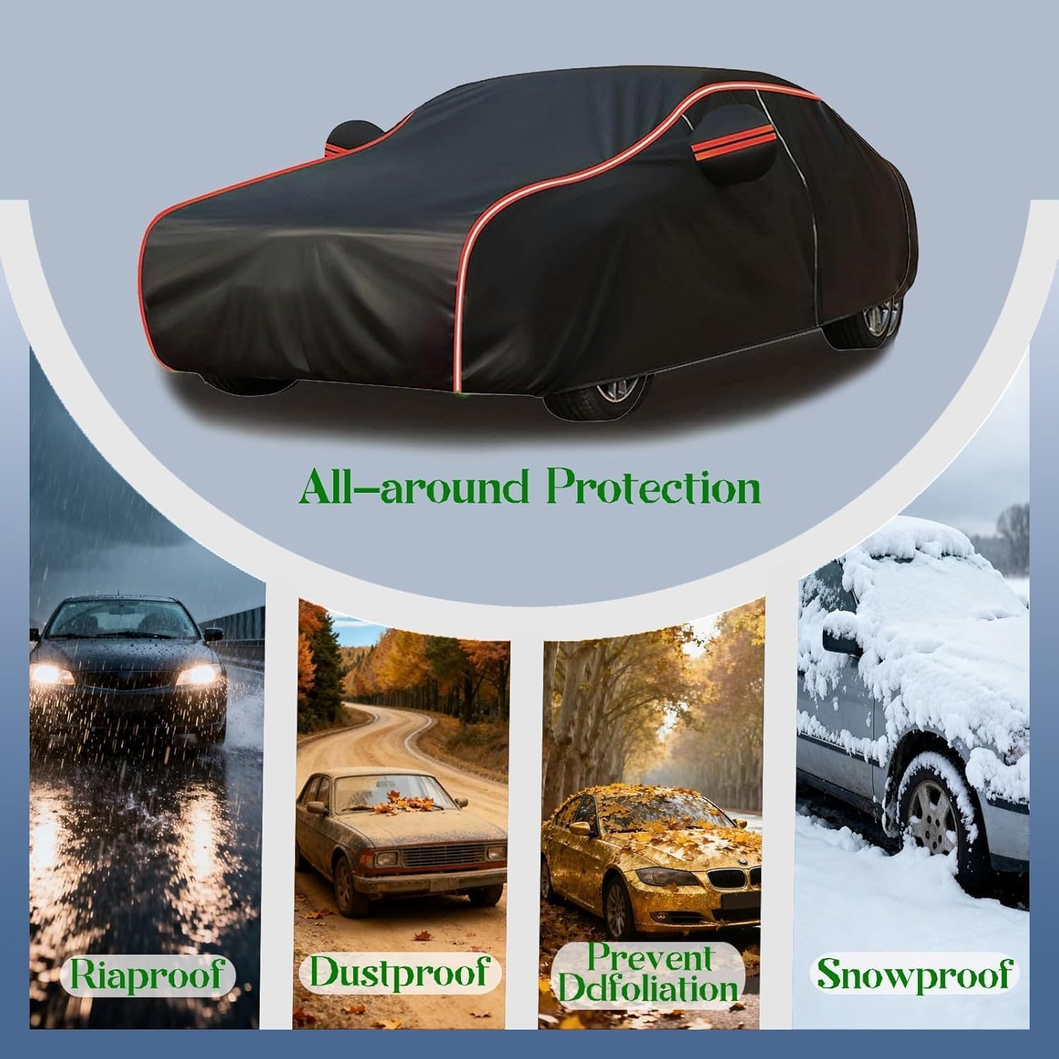Funda Coche para EBRO S900 2025-2026 | Funda para coche 4 estaciones – impermeable, antipolvo, antiviento, ideal como lona, toldo o cubierta de protección.