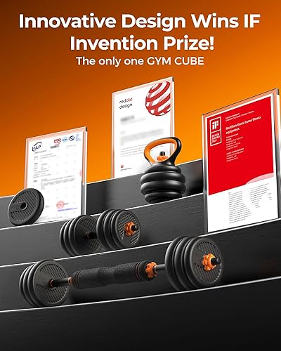 Miniatura 7 de FEIERDUN Mancuernas ajustables, juego de pesas libres de 203040457090 libras con conector, juego de mancuernas 5 en 1 que se utiliza como barra,