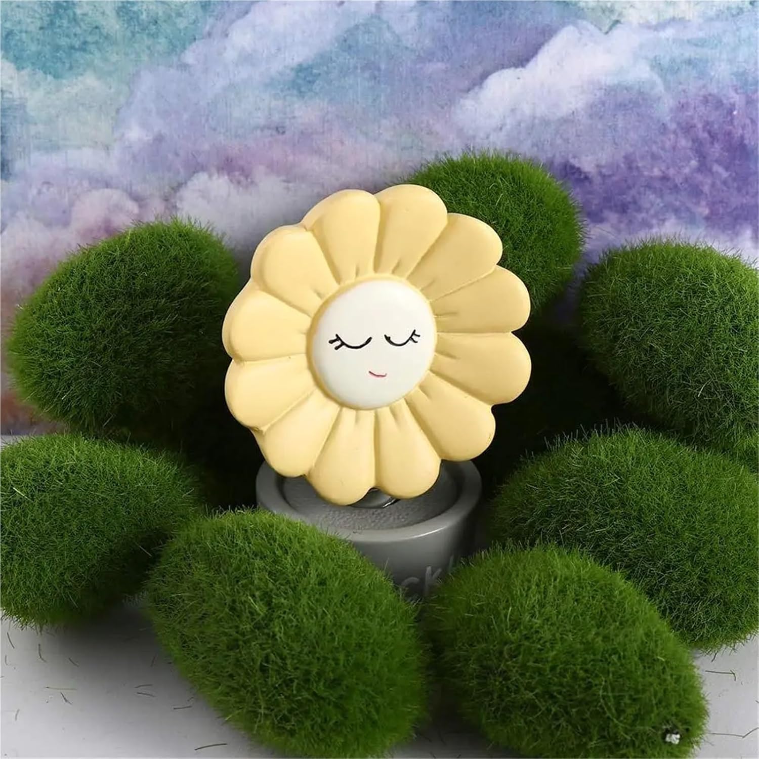 Artificial Moss Rocks Decorative 20 Pcs Decoration Floral Arrangements Covered Stones Artificial Moss Rocks Green Ball Faux Simulation Plant